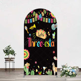 Aperturee Aperturee Lets Three Esta Mexican Taco Birthday Arch Backdrop